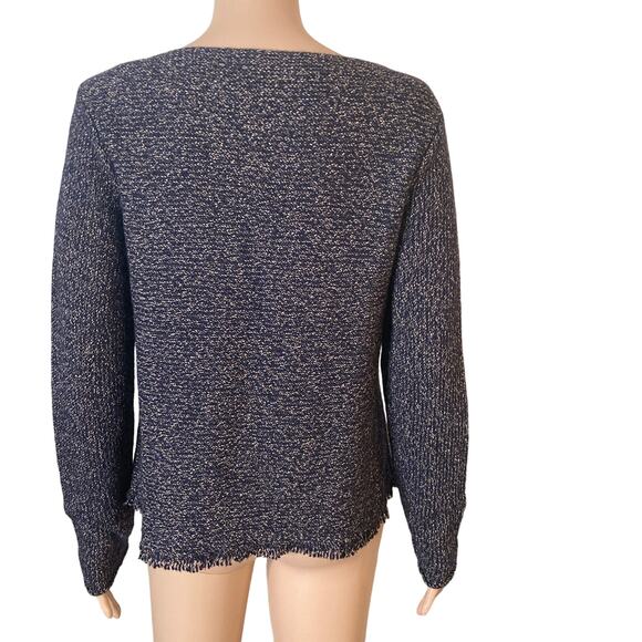 Eileen Fisher Fringe Hem Sweater Womens Small Wool Yarn Blend - Picture 3 of 12